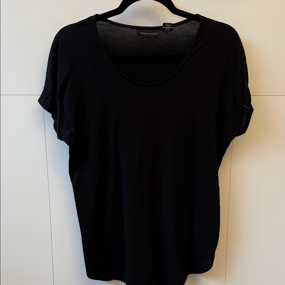 Adrienne Vittadini Black Short Sleeve Tee